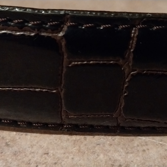 Amiee Lynn Italian Crock Genuine leather lined belt sz. L 31"-36" - Picture 9 of 11